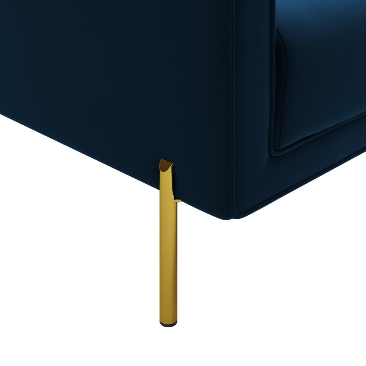 Bellamy Luxe Velvet 3 Seater Sofa Luxe Navy – image 6