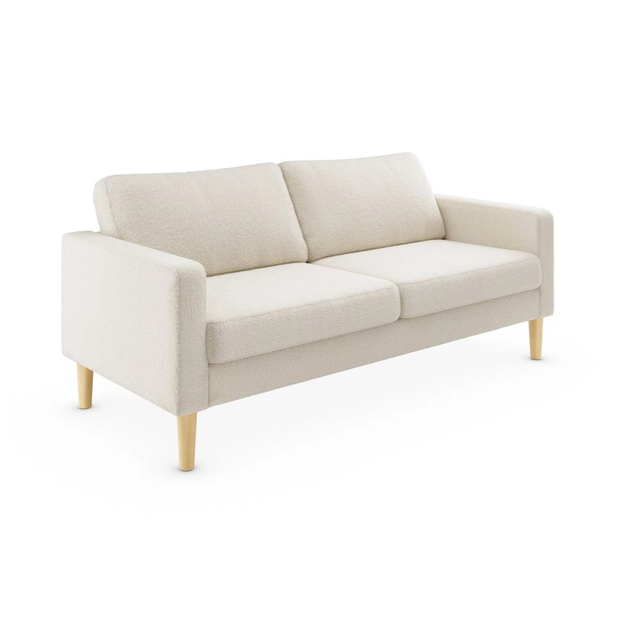 Jacob Sherpa 3 Seater Sofa Ivory – image 2