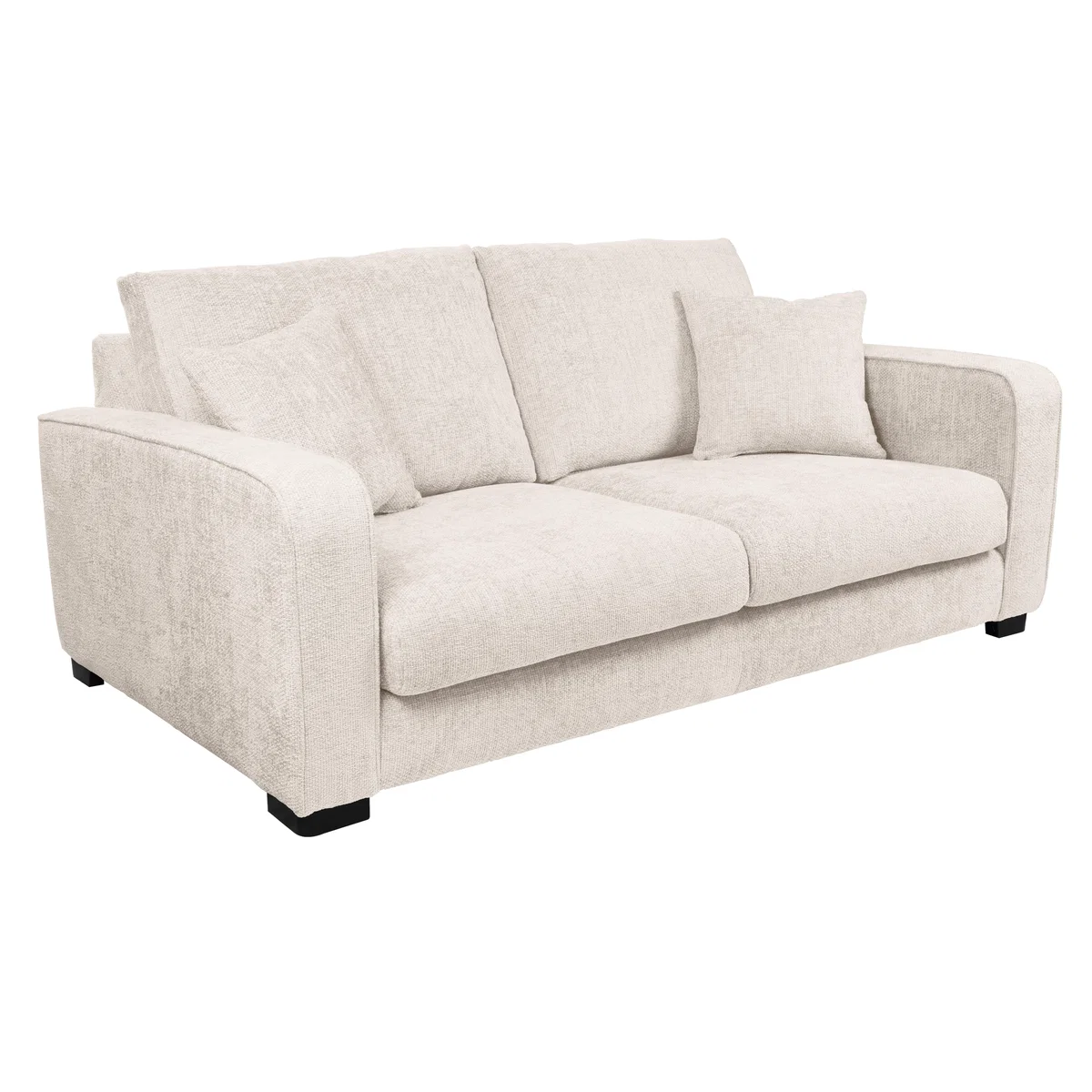 Carson Chunky Chenille 3 Seater Sofa Pebble – image 3
