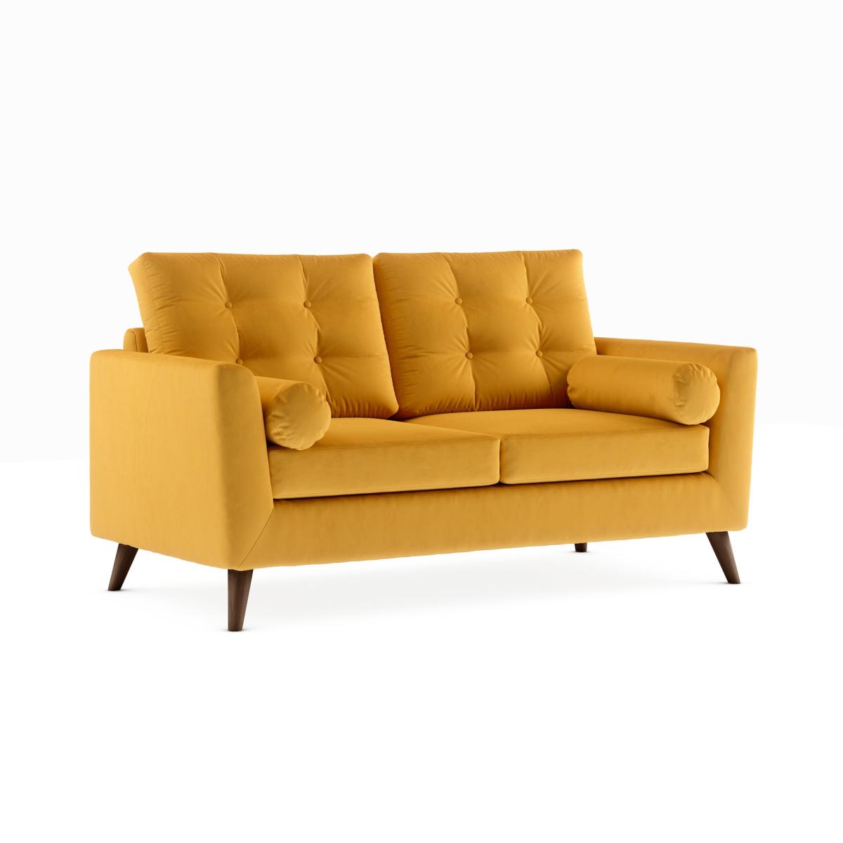 Lewes Luxury Velvet 3 Seater Sofa Luxury Velvet Old Gold – image 2