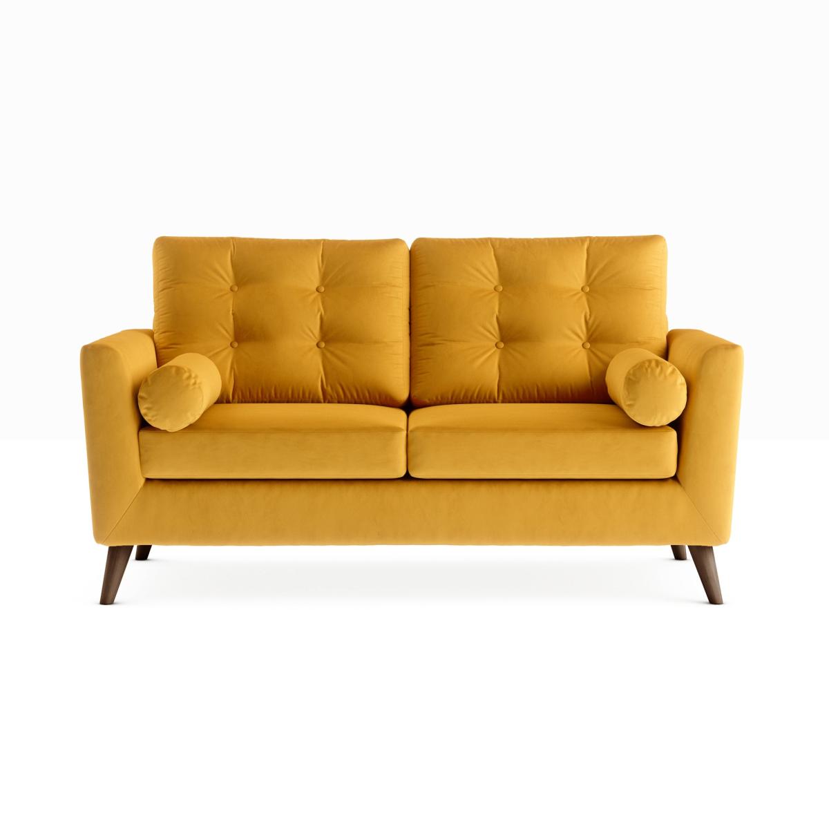 Lewes Luxury Velvet 3 Seater Sofa Luxury Velvet Old Gold – image 3