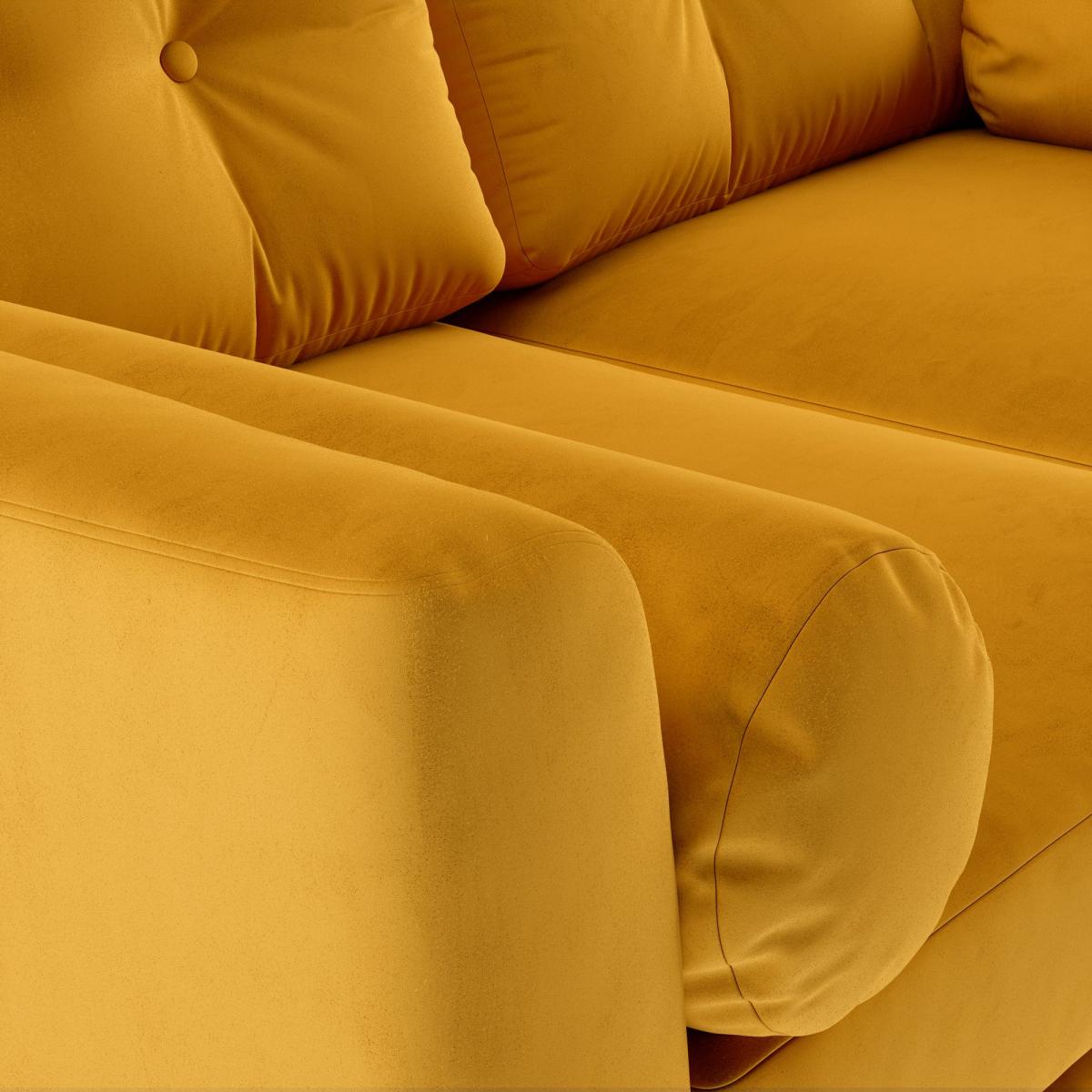 Lewes Luxury Velvet 3 Seater Sofa Luxury Velvet Old Gold – image 7