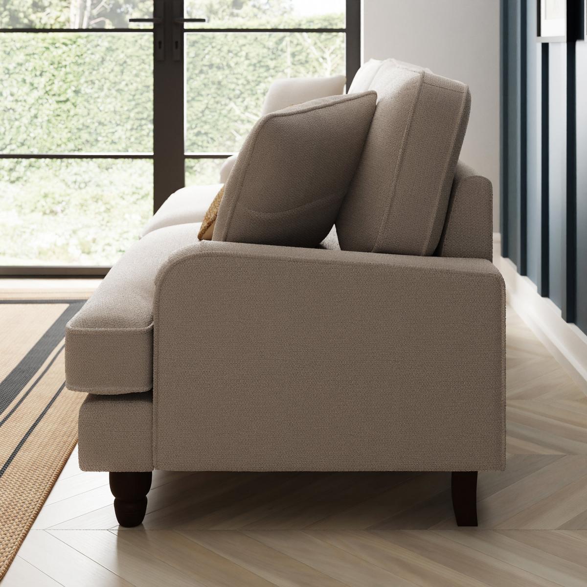 Beatrice Chunky Soft Chenille 3 Seater Sofa Chunky Soft Chenille Natural – image 4