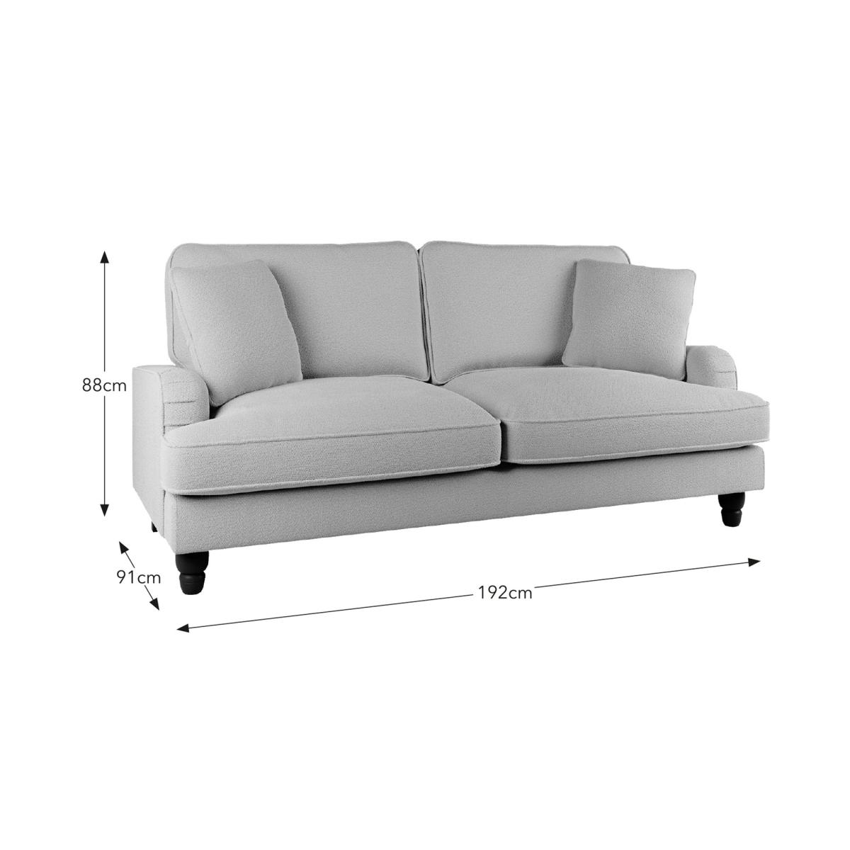 Beatrice Chunky Soft Chenille 3 Seater Sofa Chunky Soft Chenille Natural – image 8