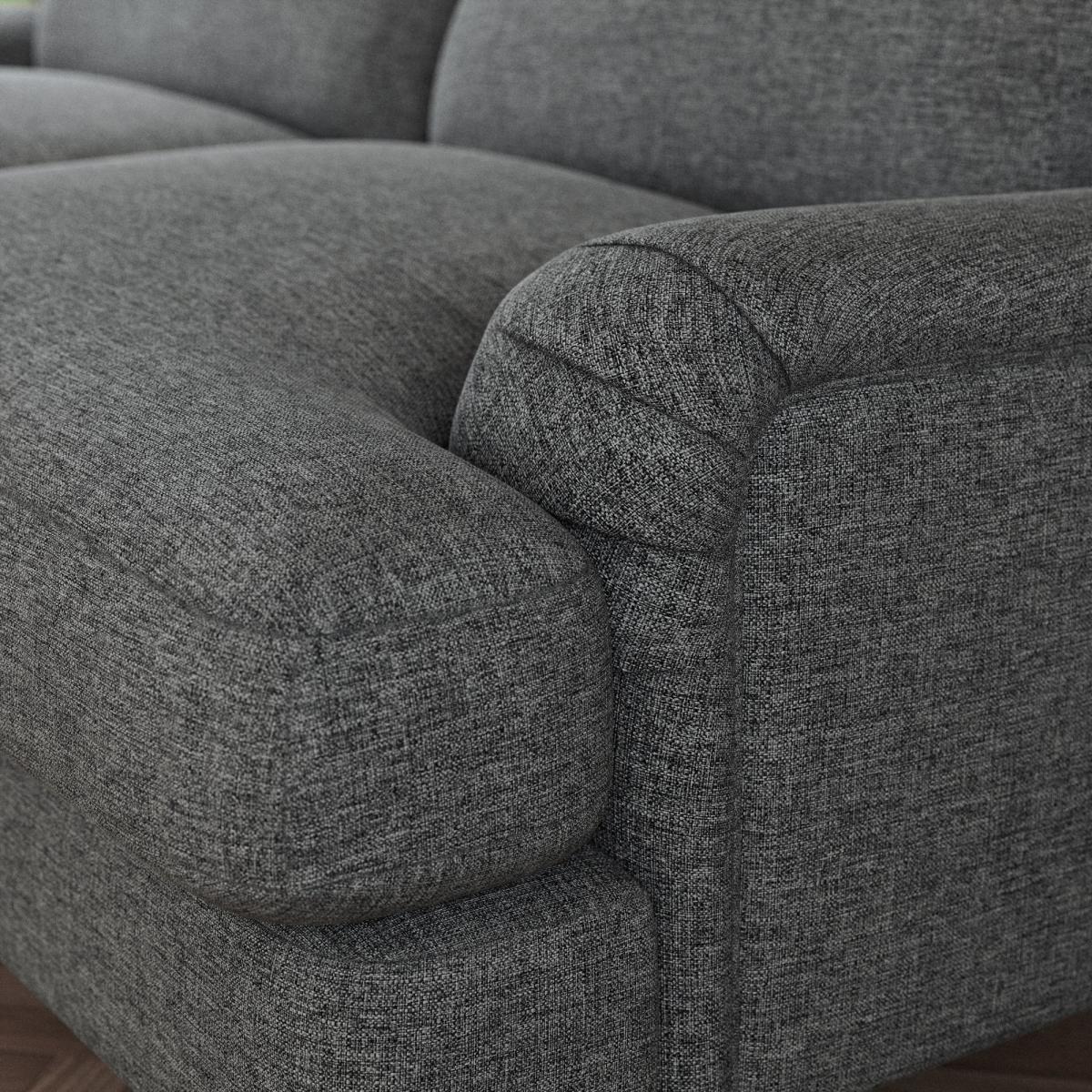Darwin 3 Seater Sofa Tonal Weave Charcoal – image 6