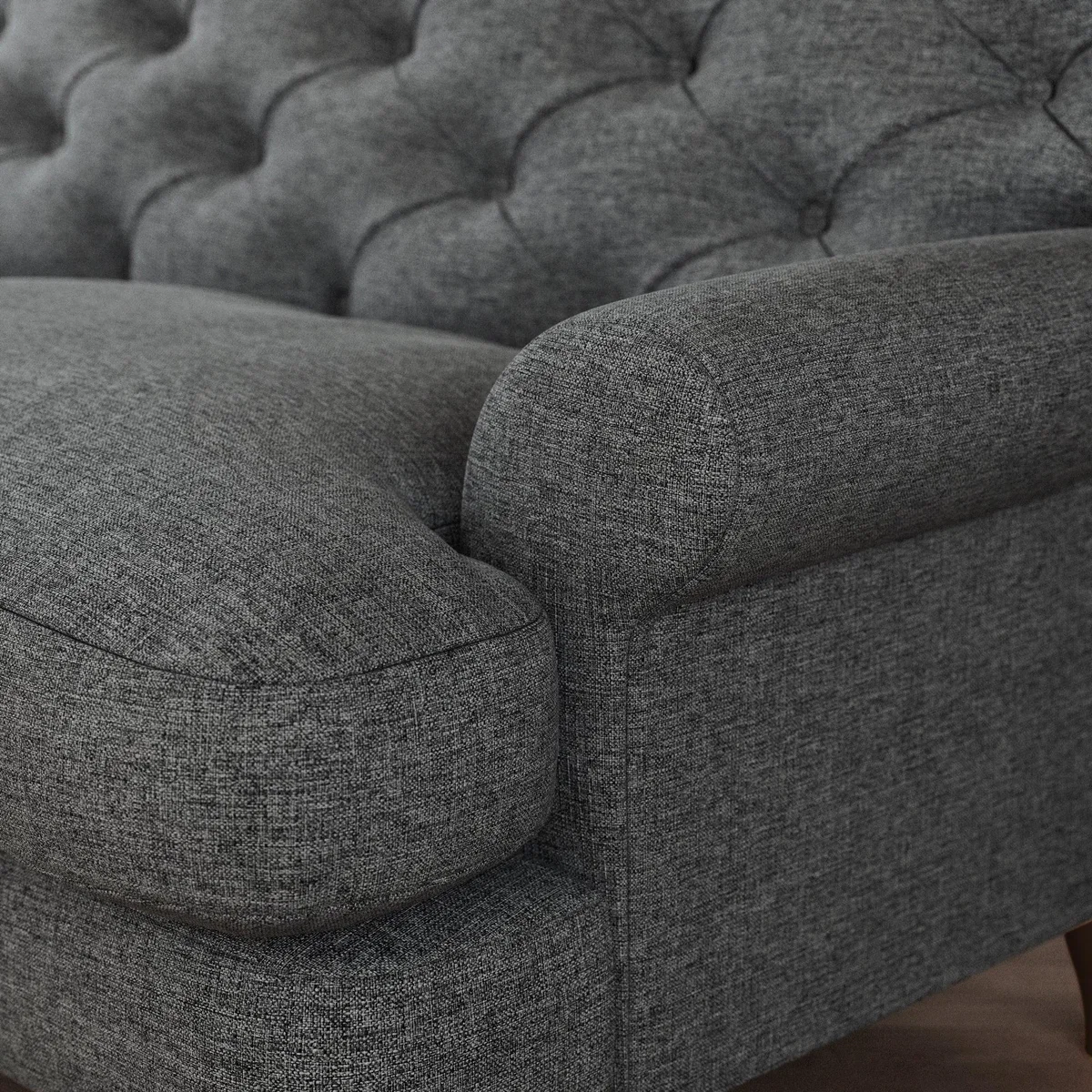 Canterbury 3 Seater Sofa Tonal Weave Charcoal – image 6
