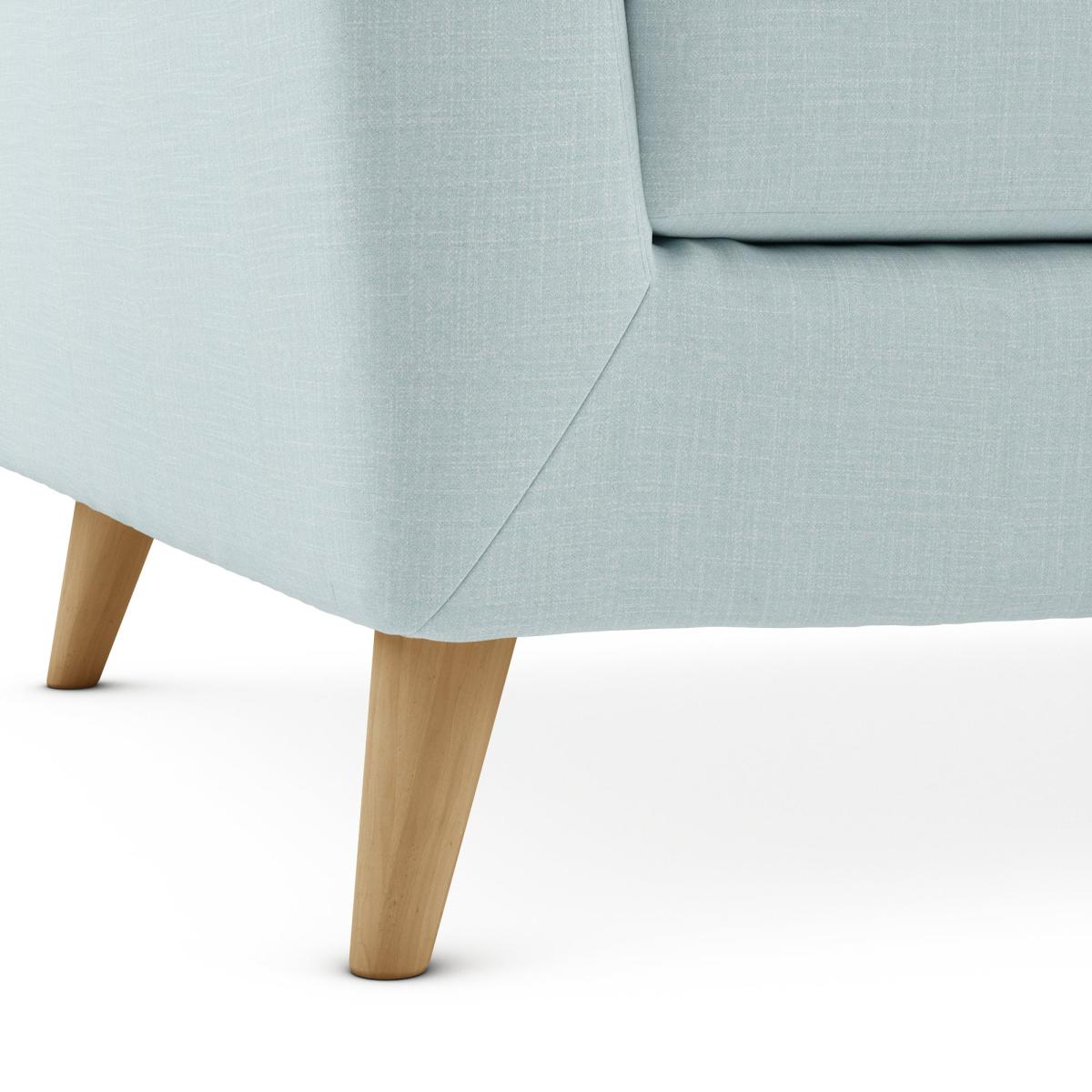 Lewes Slub Cotton Blend 3 Seater Sofa Slub Cotton Blend Light Mineral – image 6