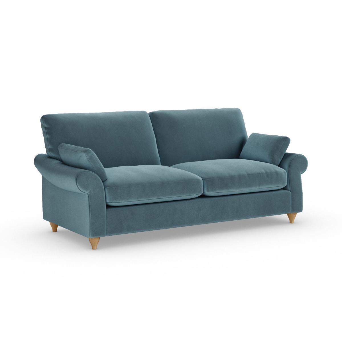 Salisbury 3 Seater Sofa Cosy Velvet Pacific – image 2