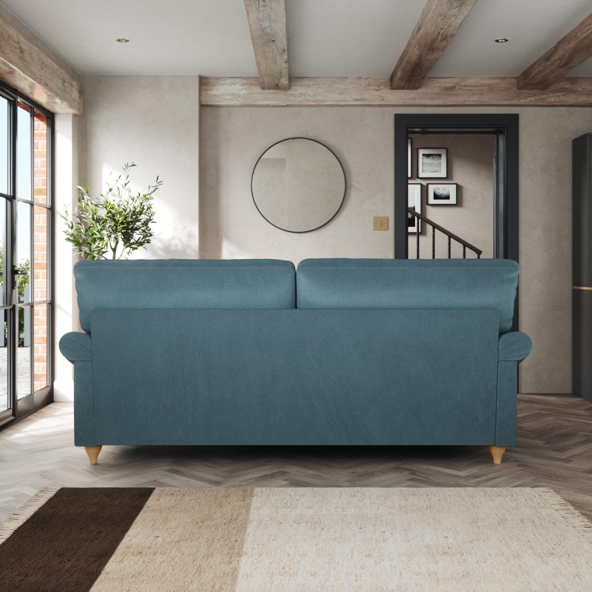 Salisbury 3 Seater Sofa Cosy Velvet Pacific – image 3