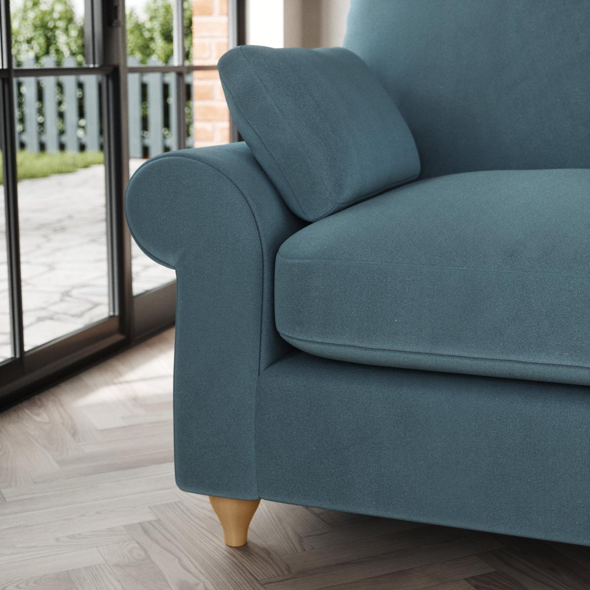 Salisbury 3 Seater Sofa Cosy Velvet Pacific – image 4