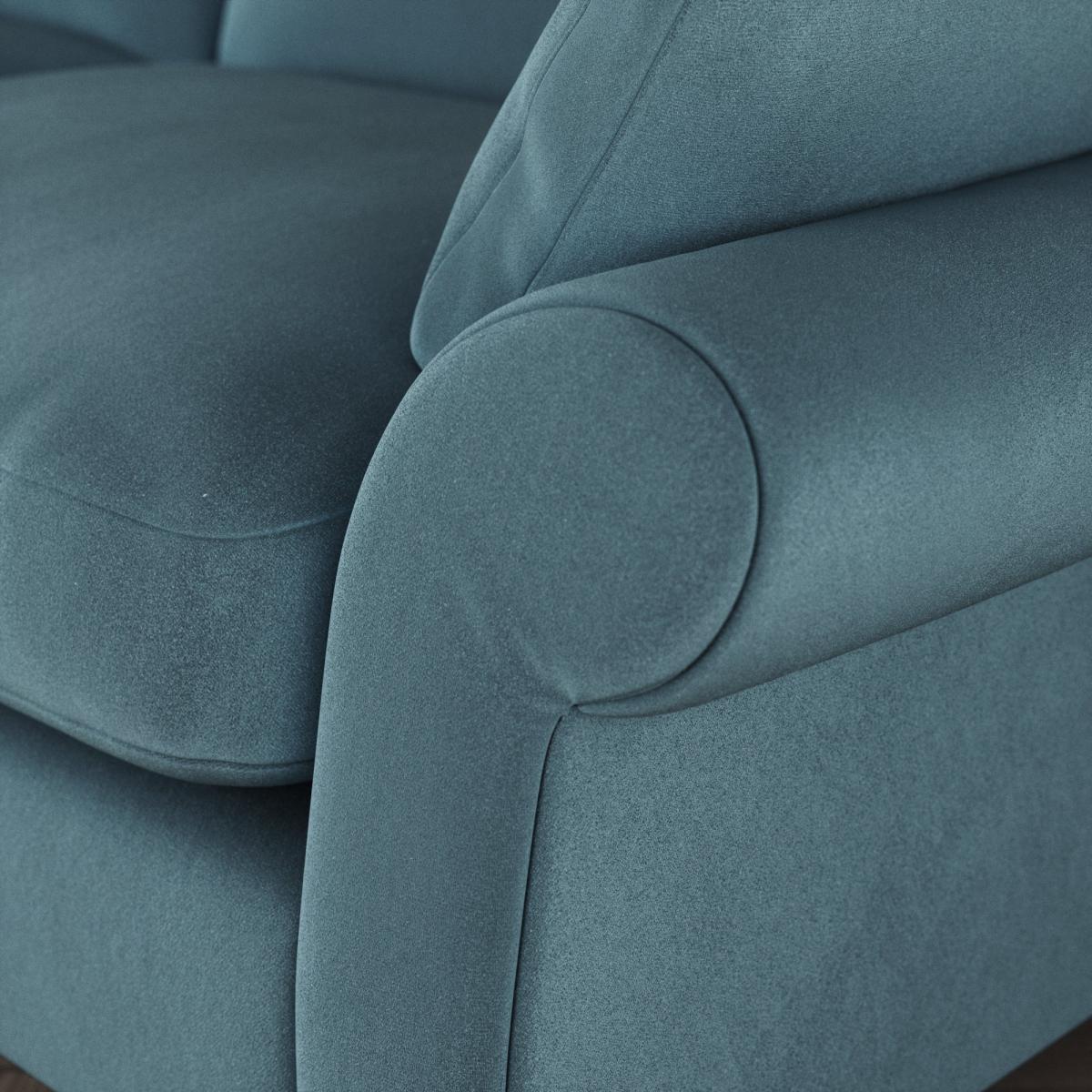 Salisbury 3 Seater Sofa Cosy Velvet Pacific – image 5