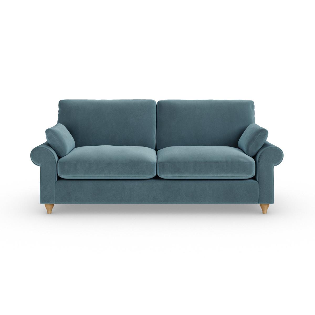 Salisbury 3 Seater Sofa Cosy Velvet Pacific – image 6