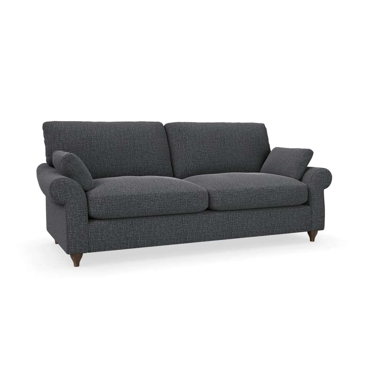 Salisbury Slub Cotton Blend 3 Seater Sofa Slub Cotton Black – image 2