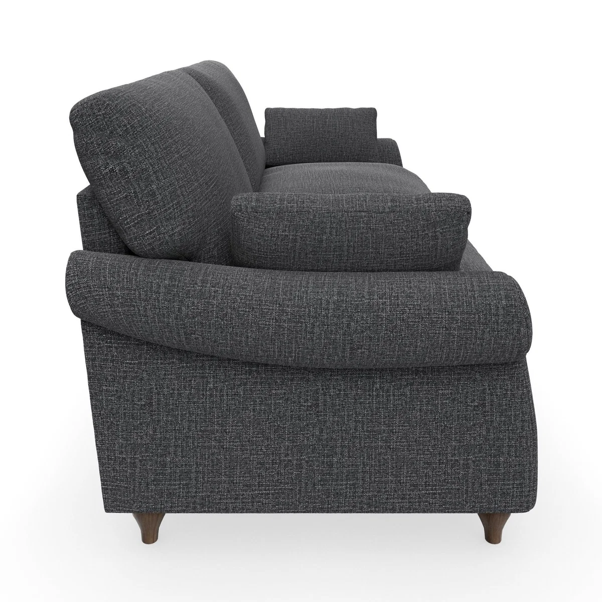 Salisbury Slub Cotton Blend 3 Seater Sofa Slub Cotton Black – image 5
