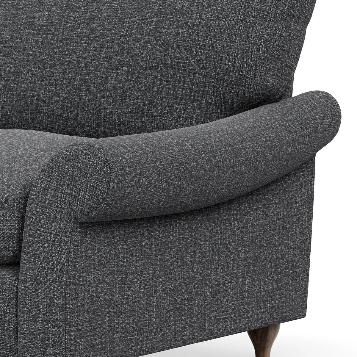 Salisbury Slub Cotton Blend 3 Seater Sofa Slub Cotton Black – image 6