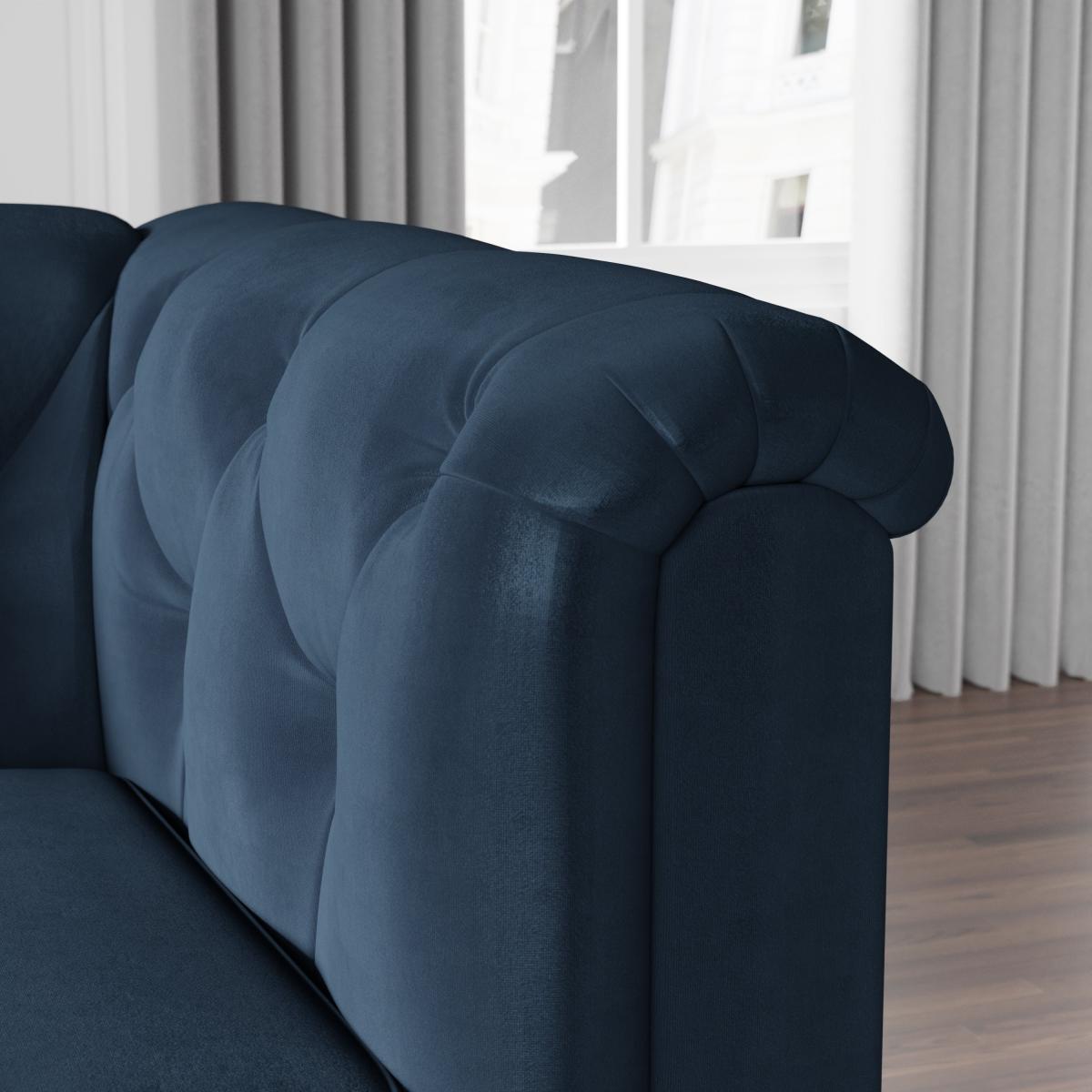 Chesterfield Opulent Velvet 3 Seater Sofa Navy Blue – image 5