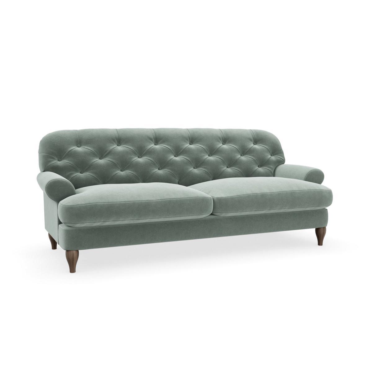 Canterbury Luxury Velvet 3 Seater Sofa Luxury Velvet Lilypad – image 2