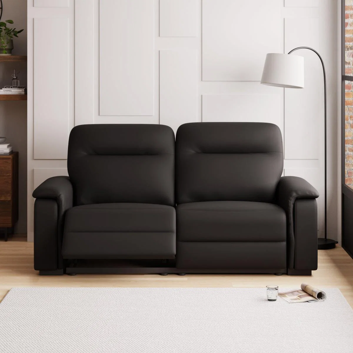 Bianca Electric Reclining 3 Seater Sofa Black – image 2