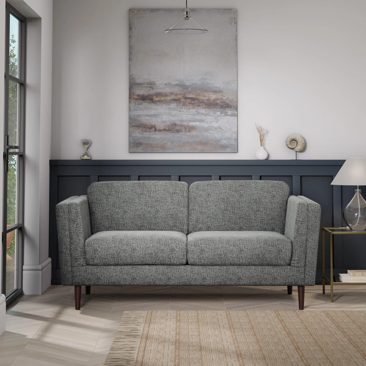 Anton Tonal Weave 3 Seater Sofa Tonal Weave Grey – image 3