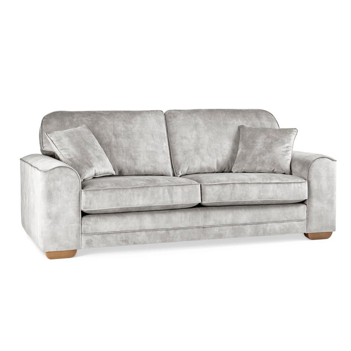 Morello 3 Seater Sofa Slub Velvet Slub Velvet Cement – image 3