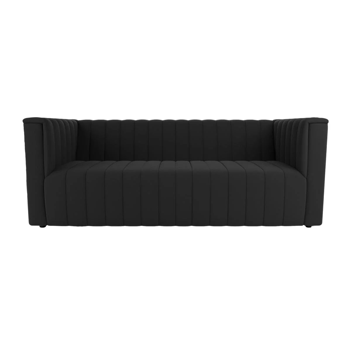 Cora Chenille 3 Seater Sofa Black – image 3