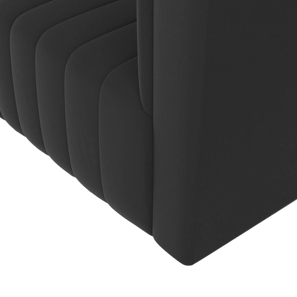 Cora Chenille 3 Seater Sofa Black – image 6