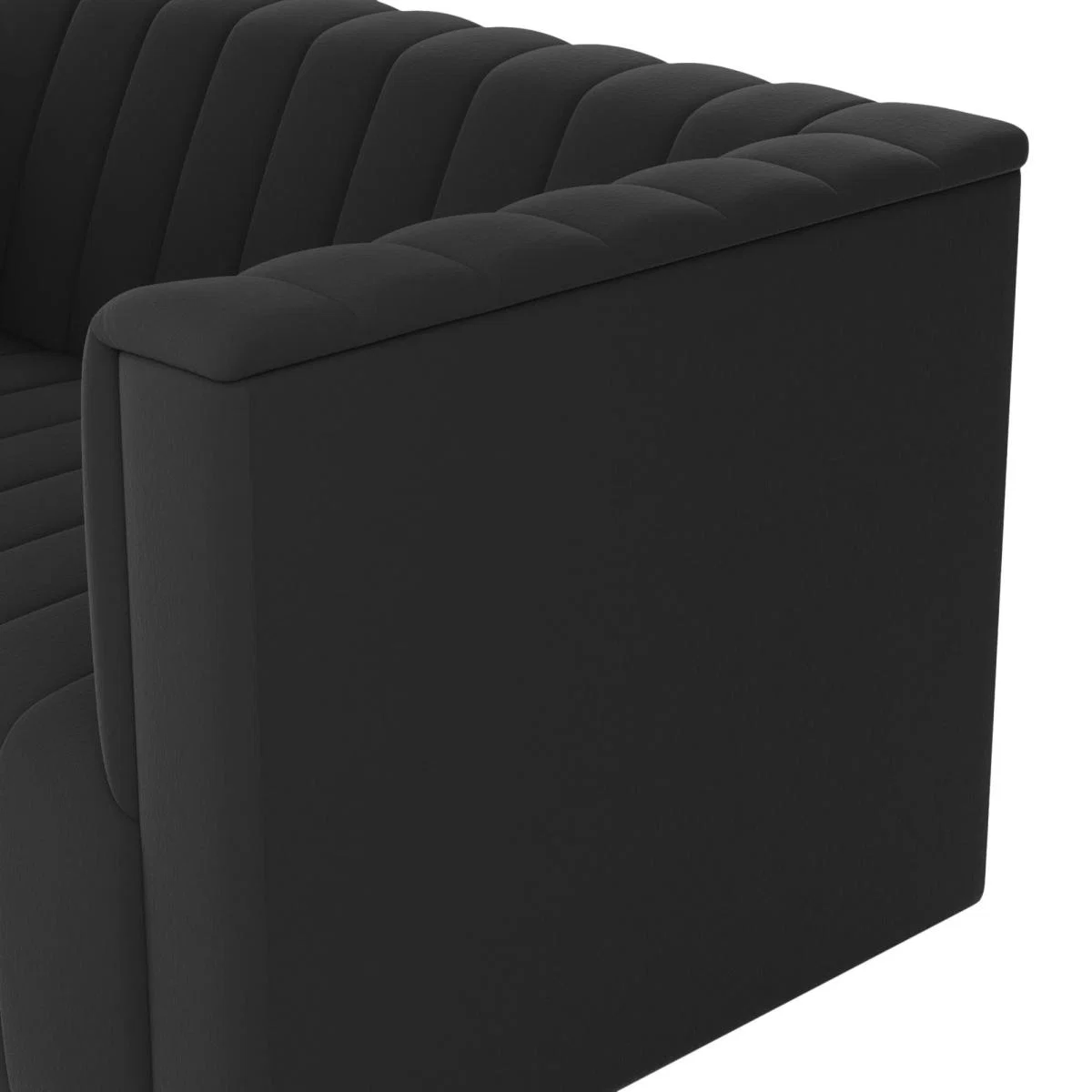Cora Chenille 3 Seater Sofa Black – image 7