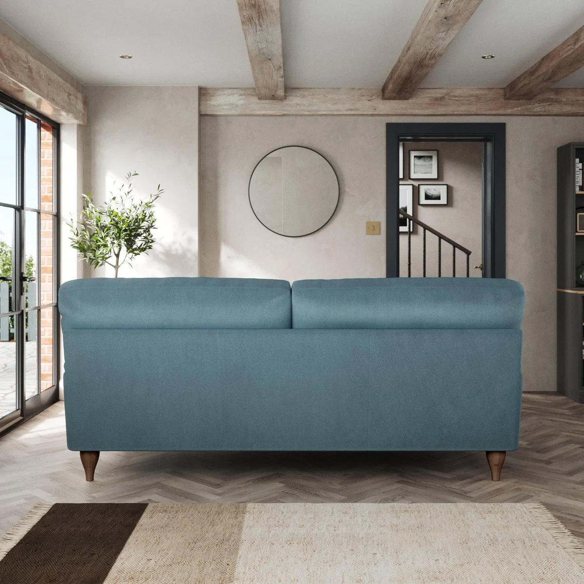 Darwin 3 Seater Sofa Cosy Velvet Pacific – image 4