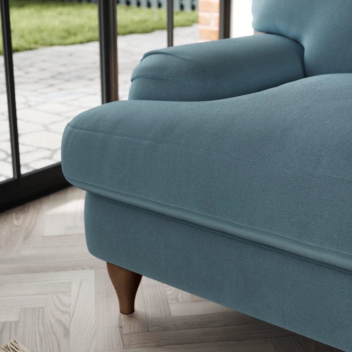 Darwin 3 Seater Sofa Cosy Velvet Pacific – image 5