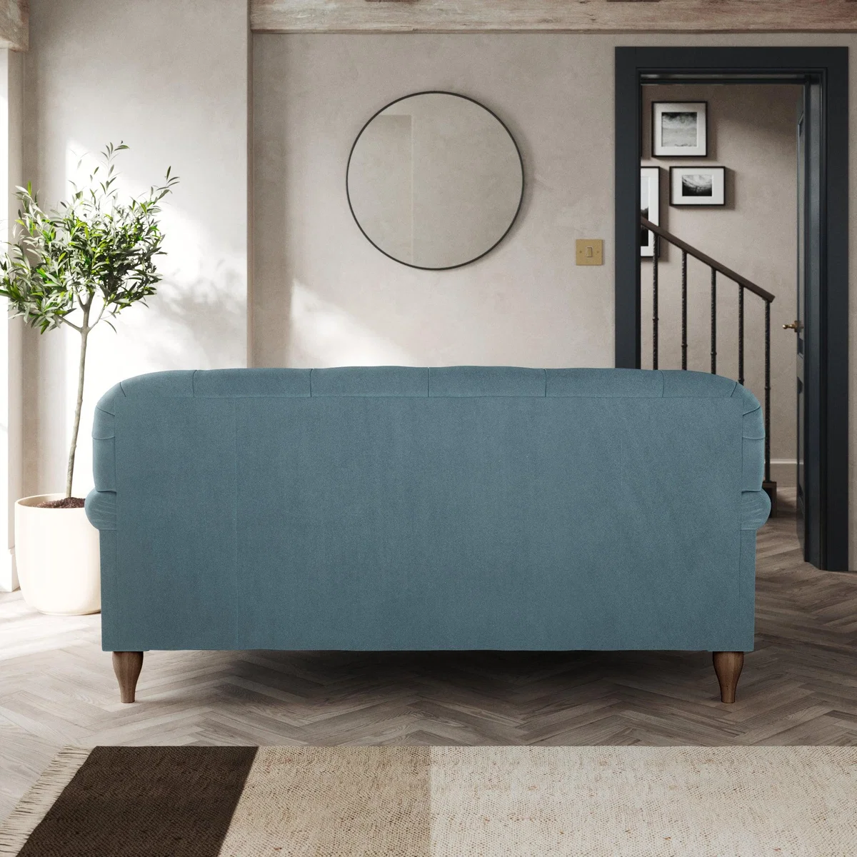 Canterbury 3 Seater Sofa Cosy Velvet Pacific – image 4