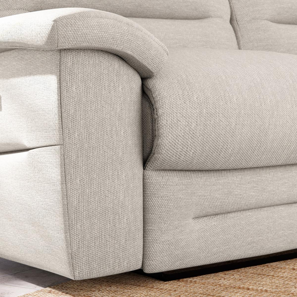 Lulworth 3 Seater Power Recliner Sofa Honeycomb Chenille Linen – image 8