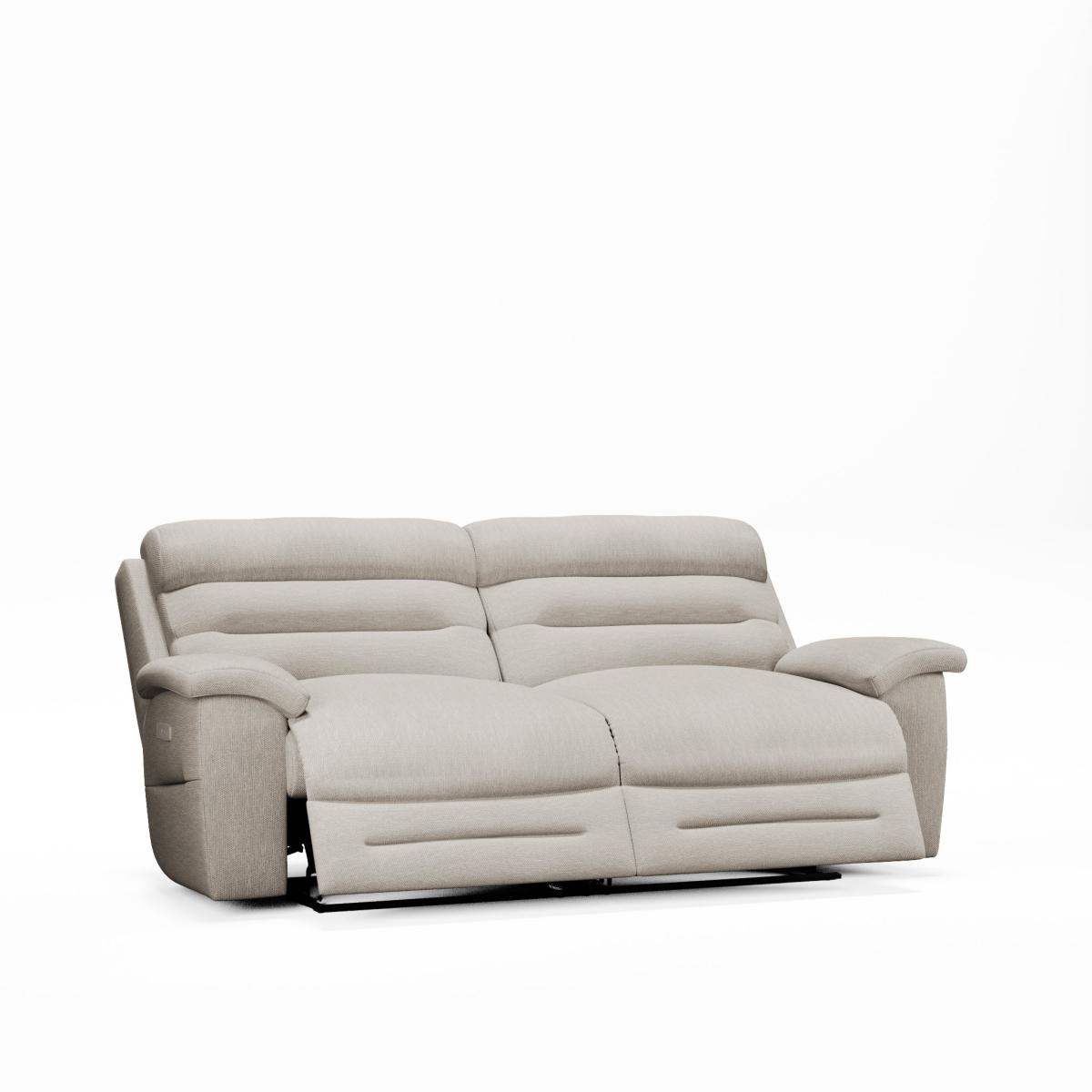 Lulworth 3 Seater Power Recliner Sofa Honeycomb Chenille Linen – image 10