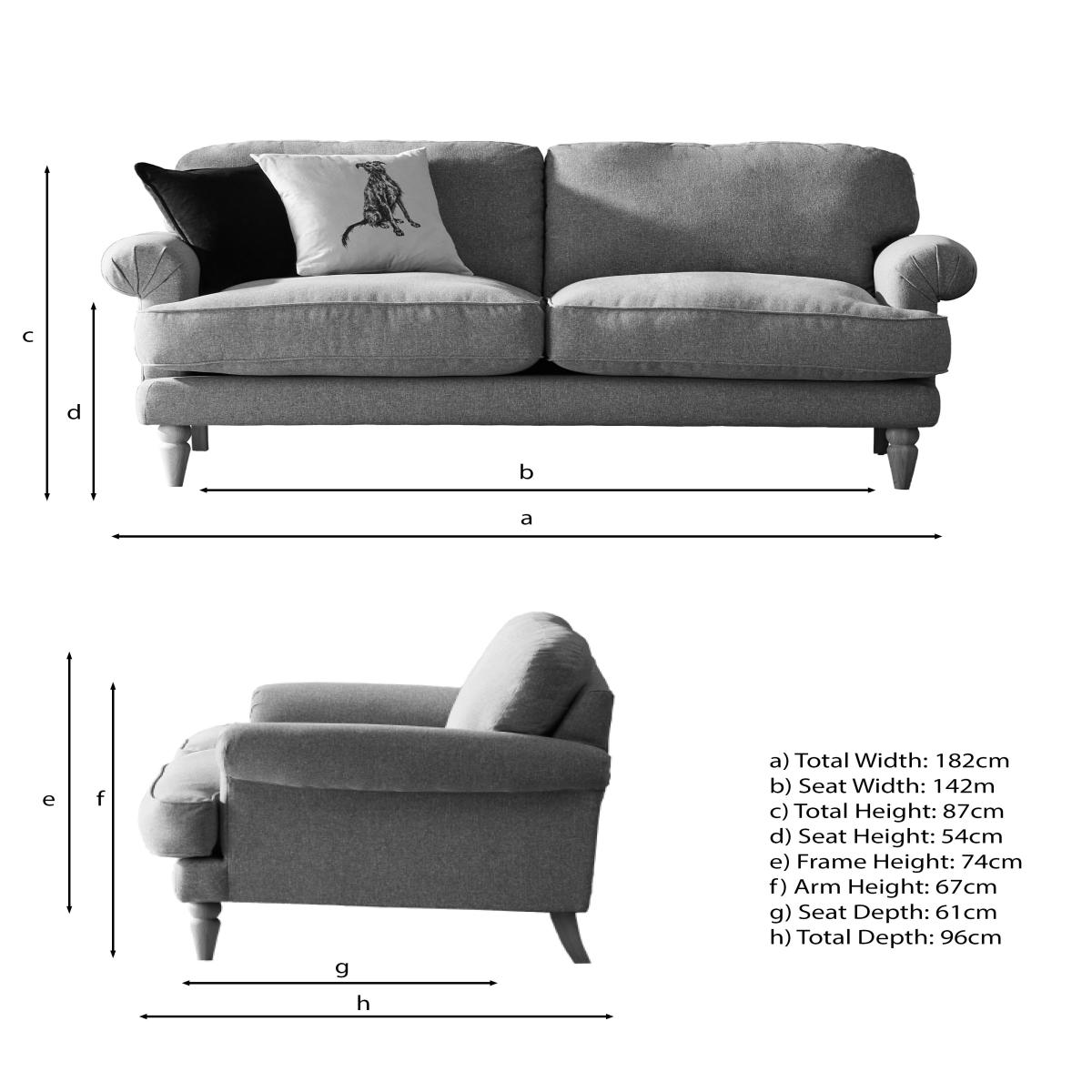 Jolene Soft Texture 3 Seater Sofa Soft Texture Natural – image 9
