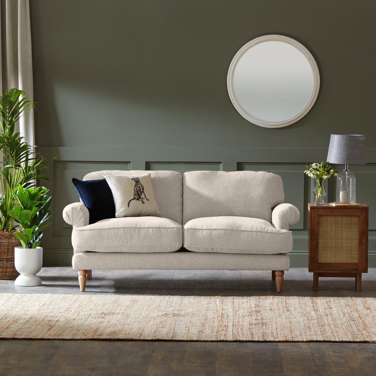 Jolene Soft Texture 3 Seater Sofa Soft Texture Natural – image 1