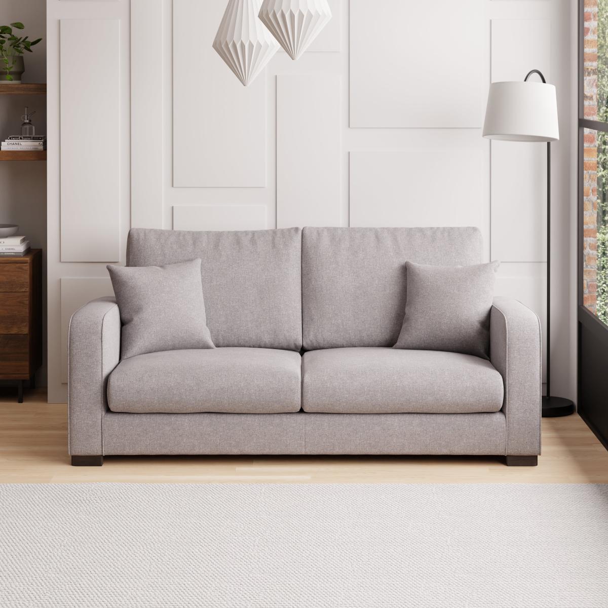 Carson Soft Texture 3 Seater Sofa Grey – image 1