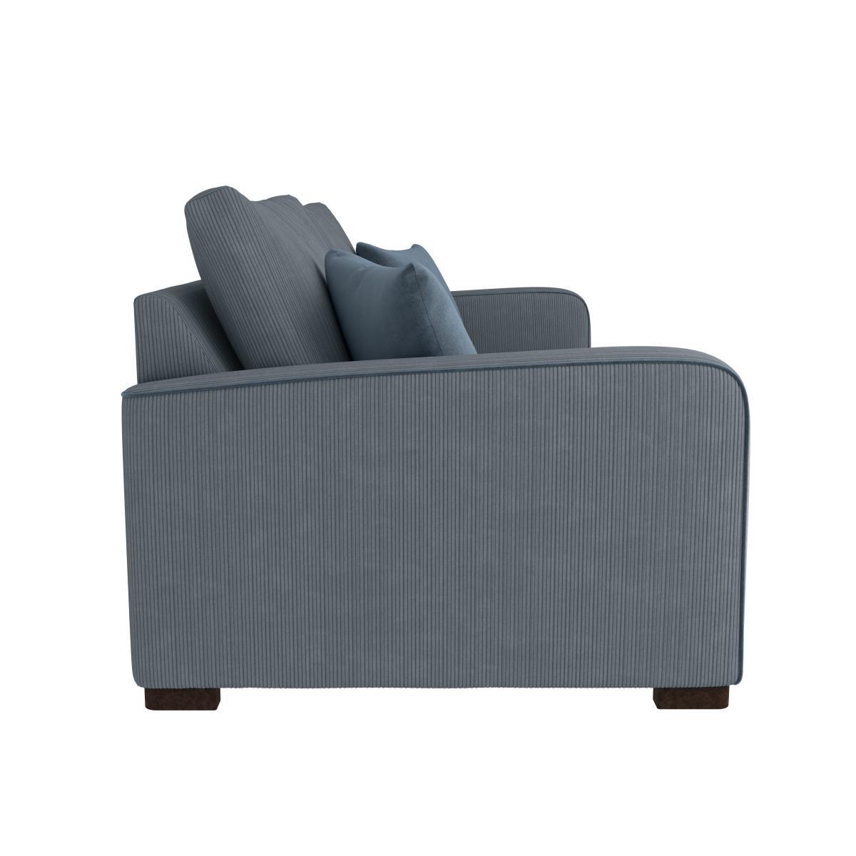 Carson Corduroy 3 Seater Sofa Blue – image 3
