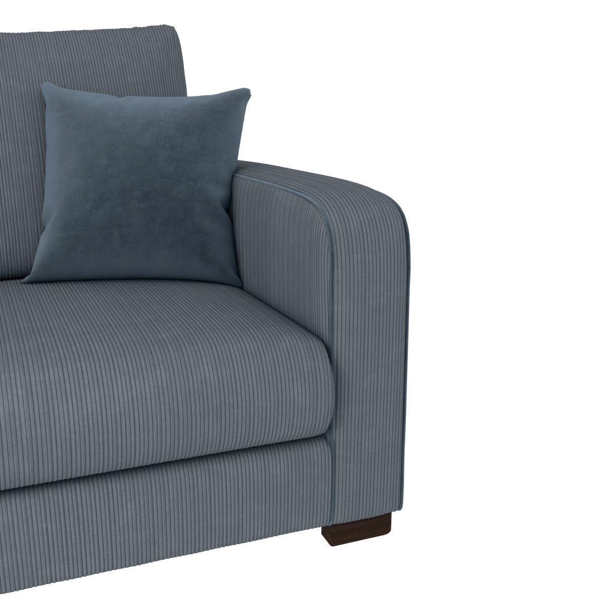 Carson Corduroy 3 Seater Sofa Blue – image 5