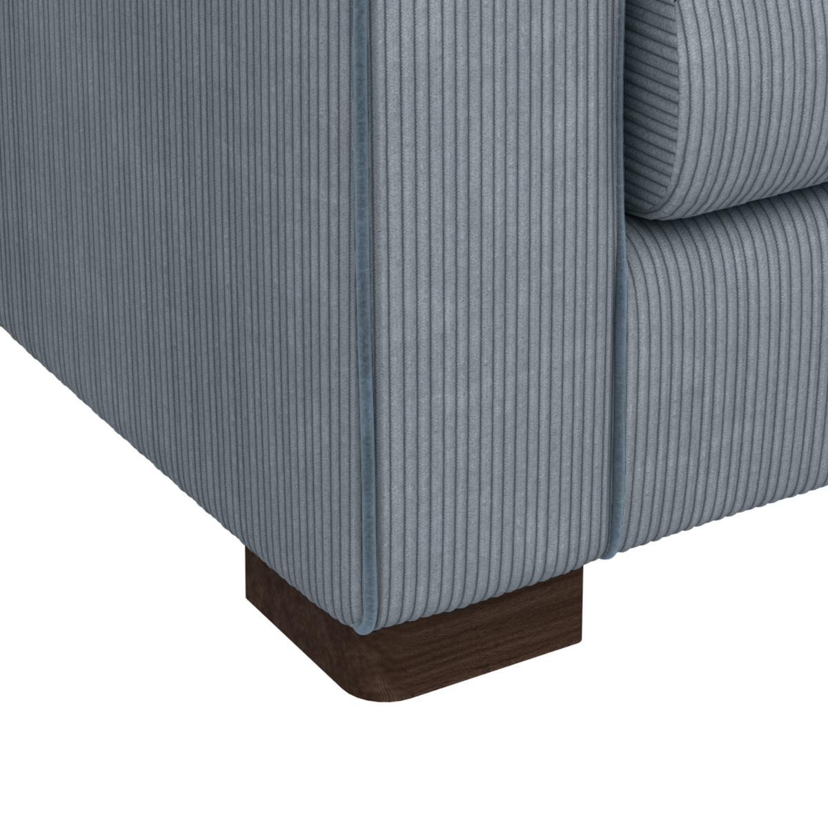 Carson Corduroy 3 Seater Sofa Blue – image 6