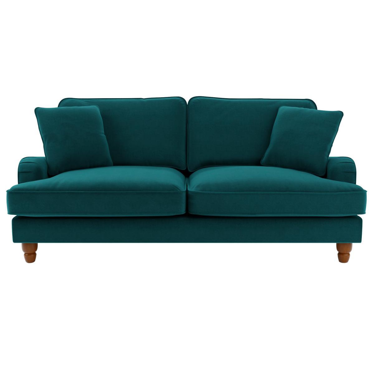 Beatrice Velvet 3 Seater Sofa Peacock – image 2
