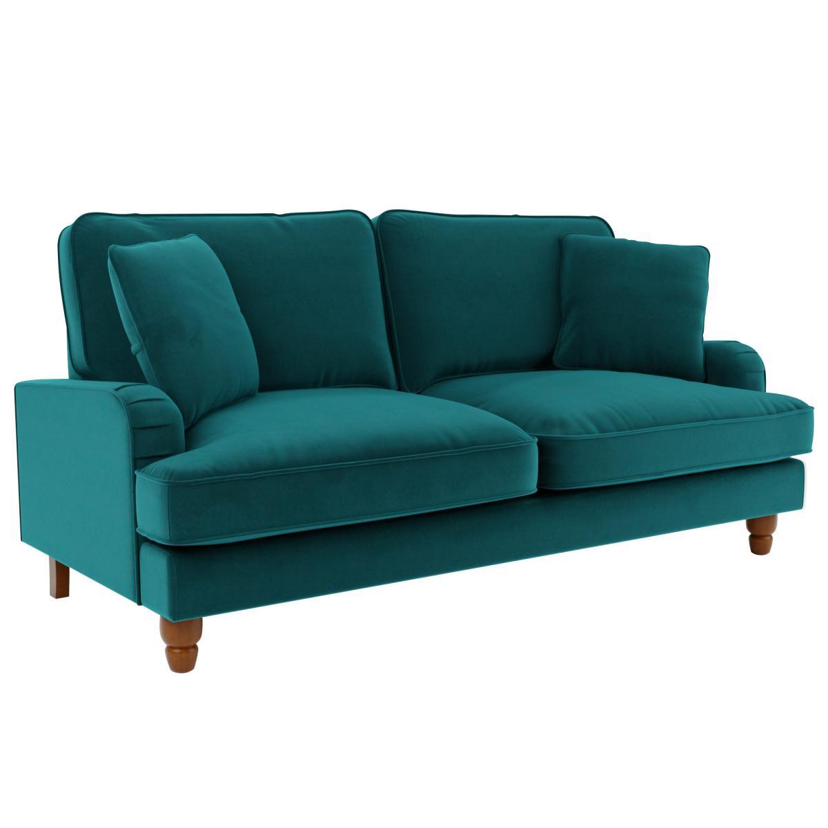 Beatrice Velvet 3 Seater Sofa Peacock – image 3