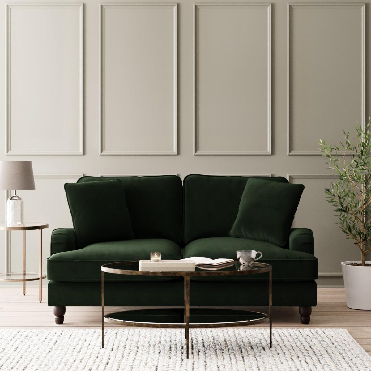 Beatrice Velvet 3 Seater Sofa Peacock – image 8