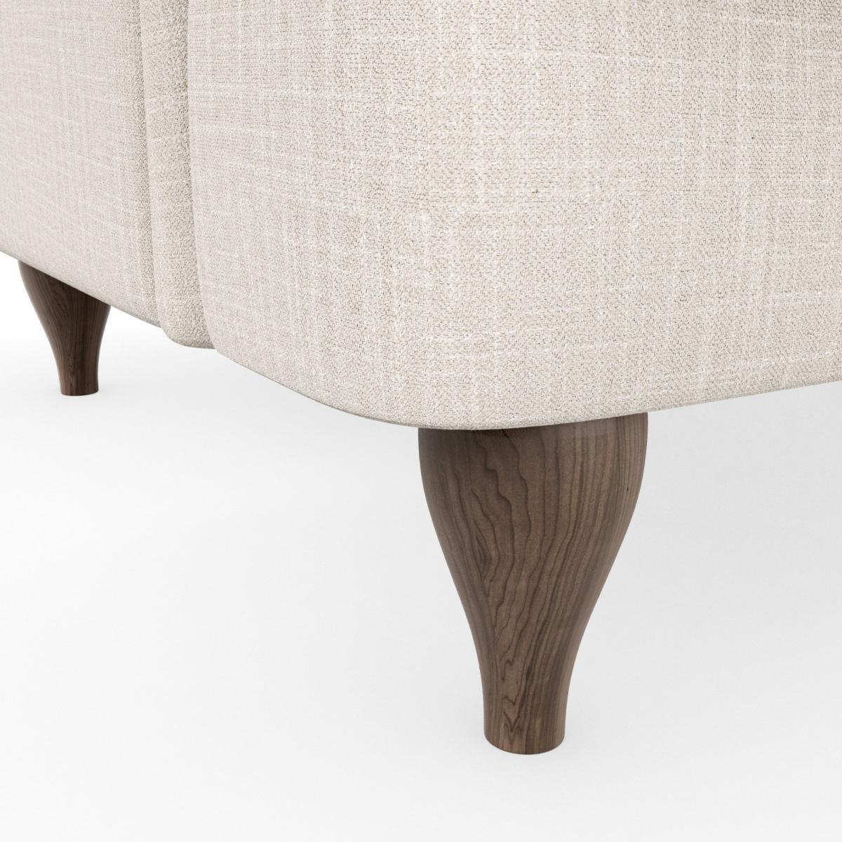 Darwin Slub Cotton Blend 3 Seater Sofa Slub Cotton Sandstone – image 7