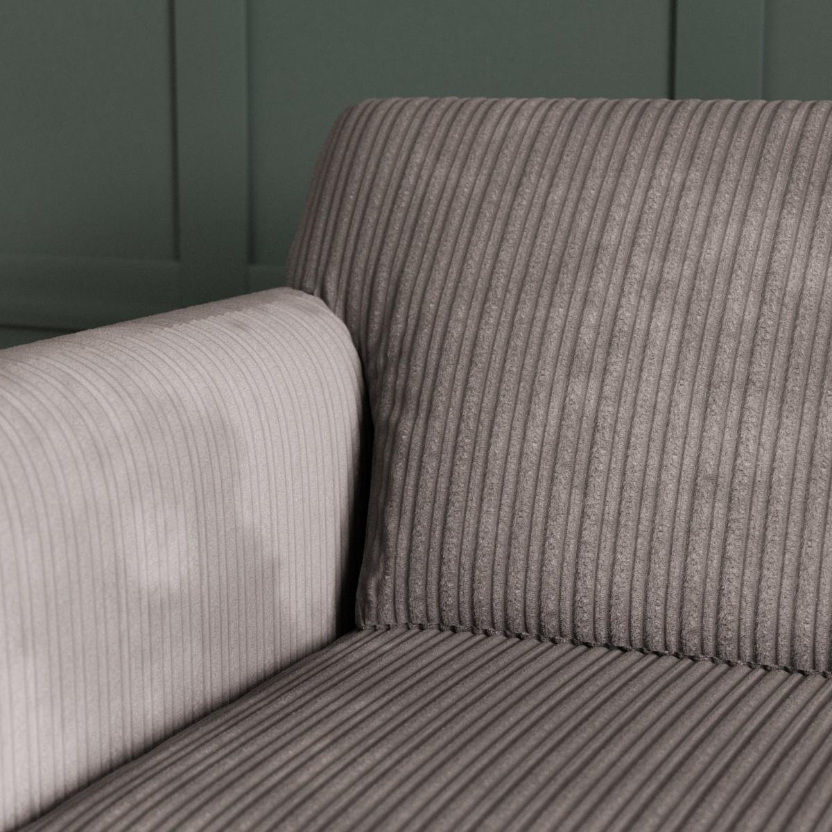 Blake Curved Arm Jumbo Cord Standard Back 3 Seater Sofa Jumbo Cord Grey – image 5