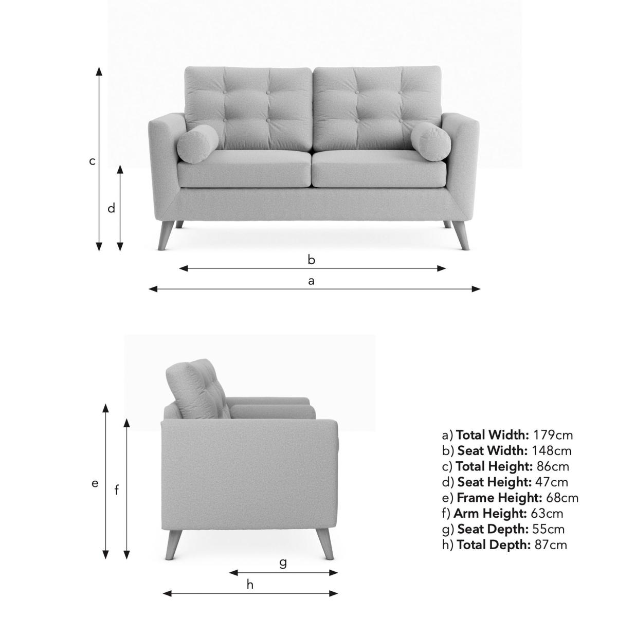 Lewes Luxury Velvet 3 Seater Sofa Luxury Velvet Lilypad – image 9