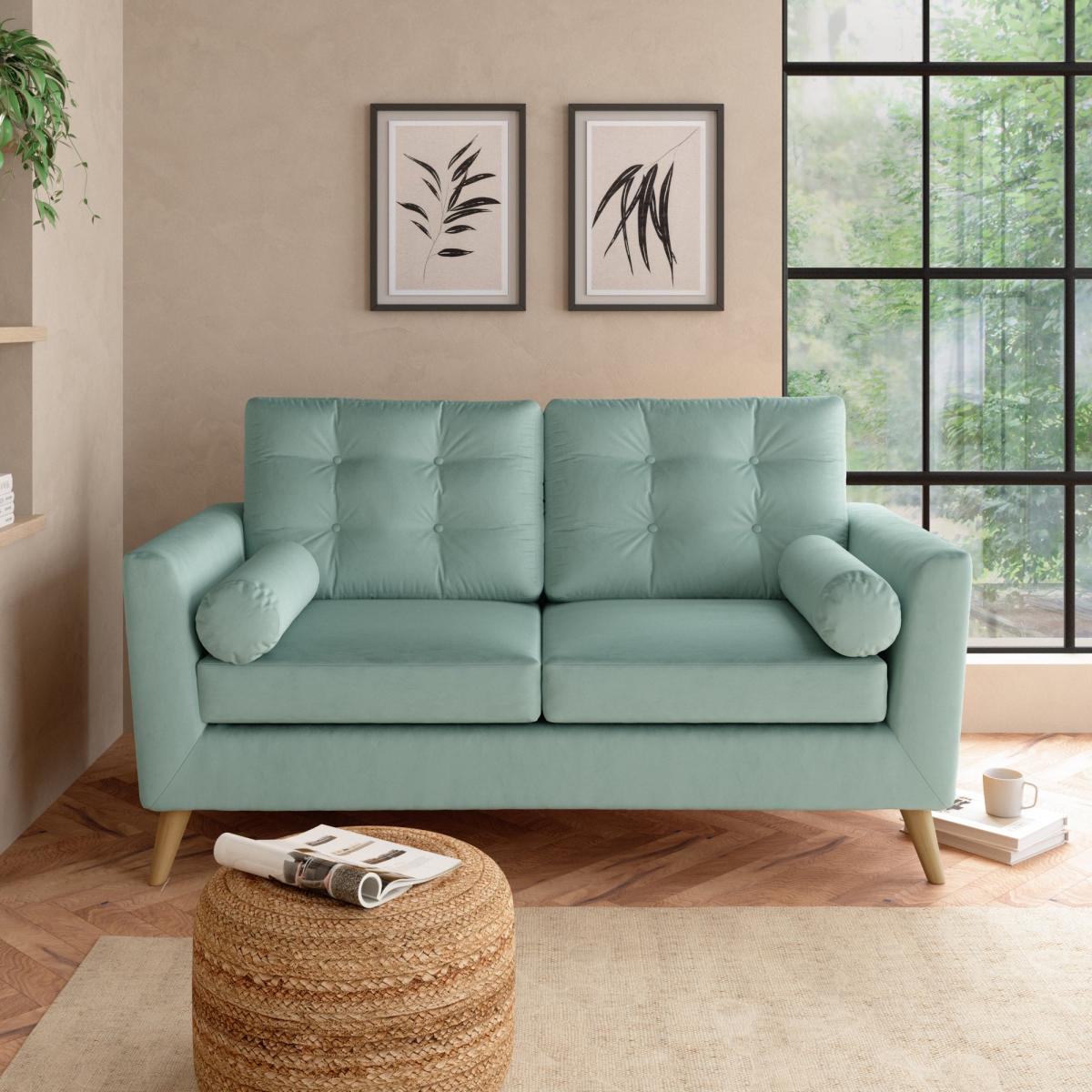 Lewes Luxury Velvet 3 Seater Sofa Luxury Velvet Lilypad – image 1