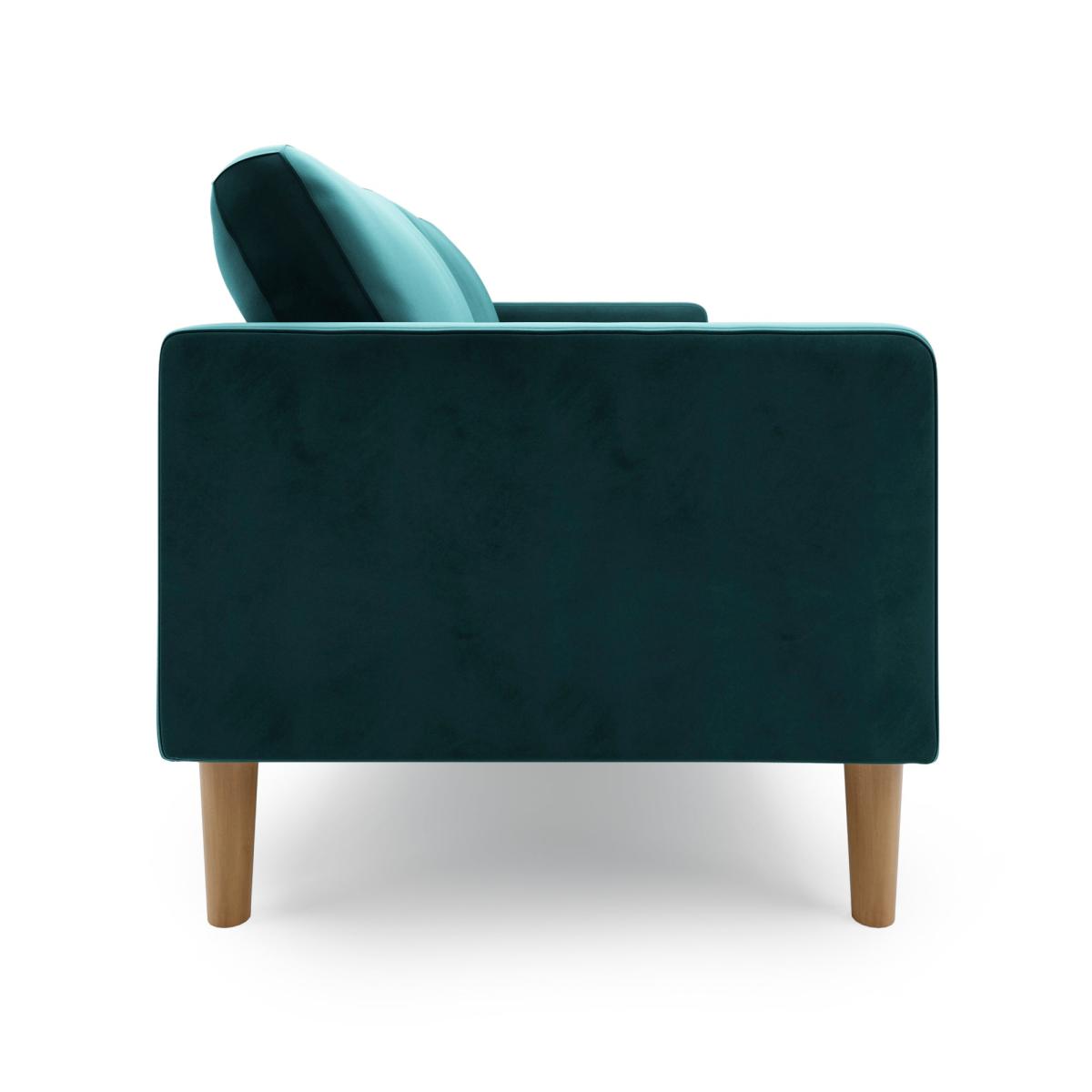 Jacob Velvet 3 Seater Sofa Peacock – image 4