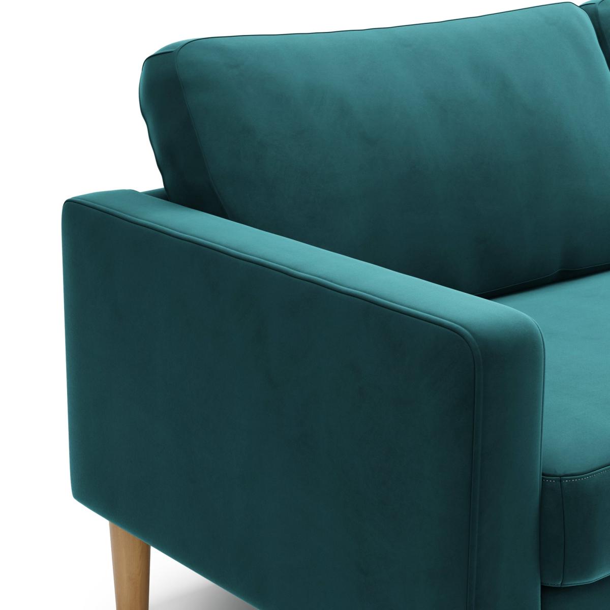 Jacob Velvet 3 Seater Sofa Peacock – image 6