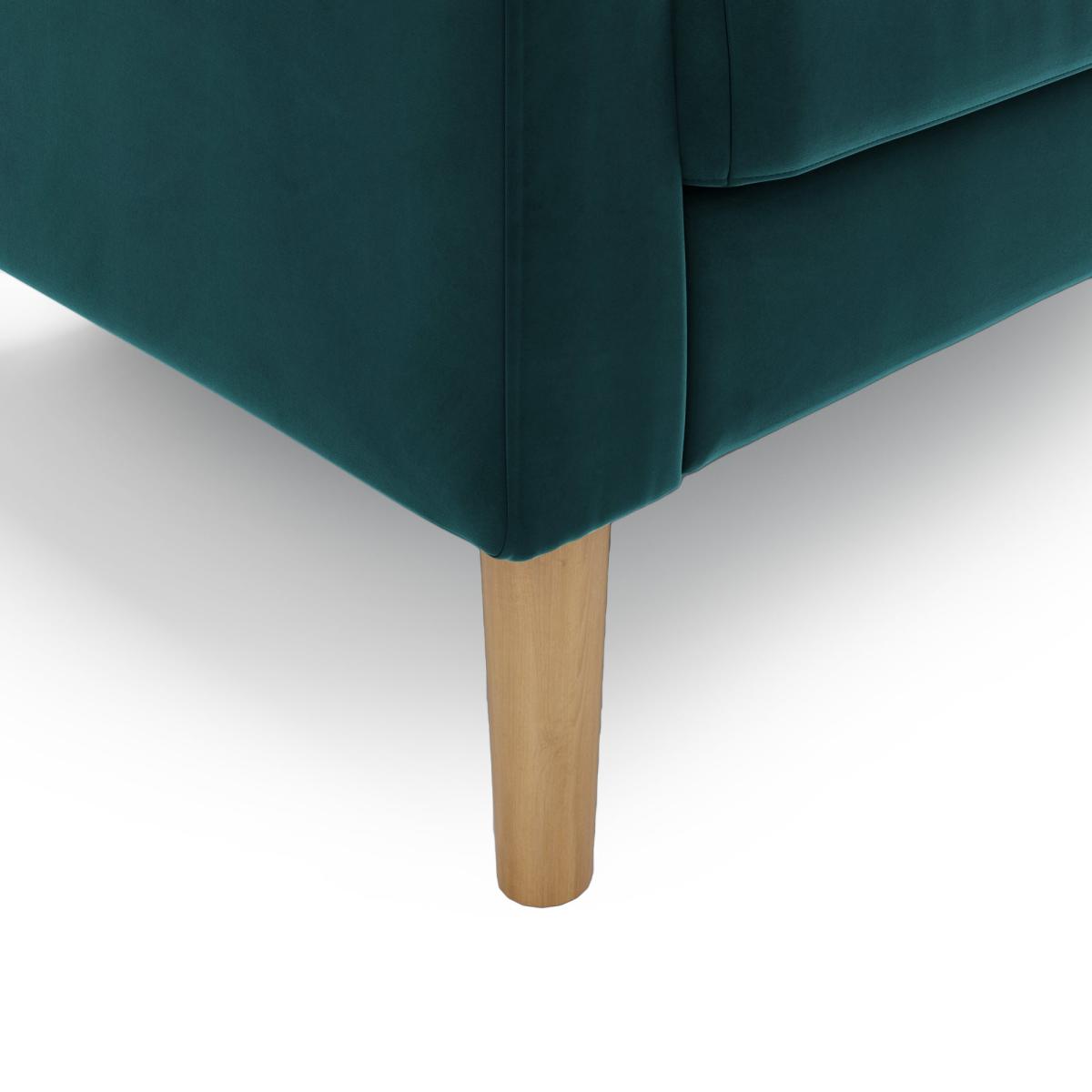 Jacob Velvet 3 Seater Sofa Peacock – image 7