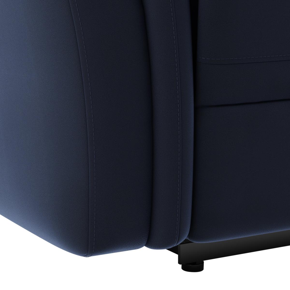 Monte Velvet Reclining 3 Seater Sofa Luxe Navy – image 7