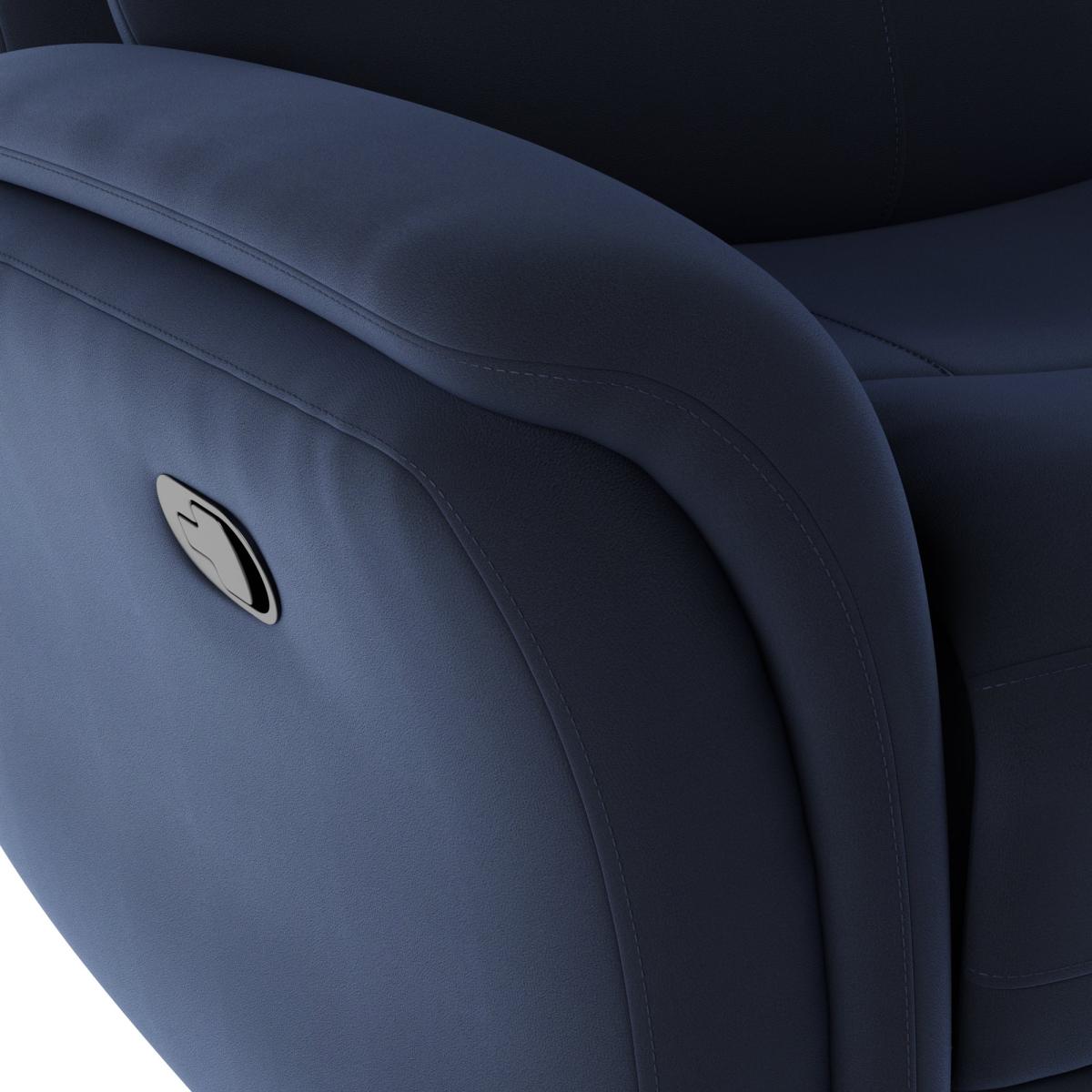 Monte Velvet Reclining 3 Seater Sofa Luxe Navy – image 8